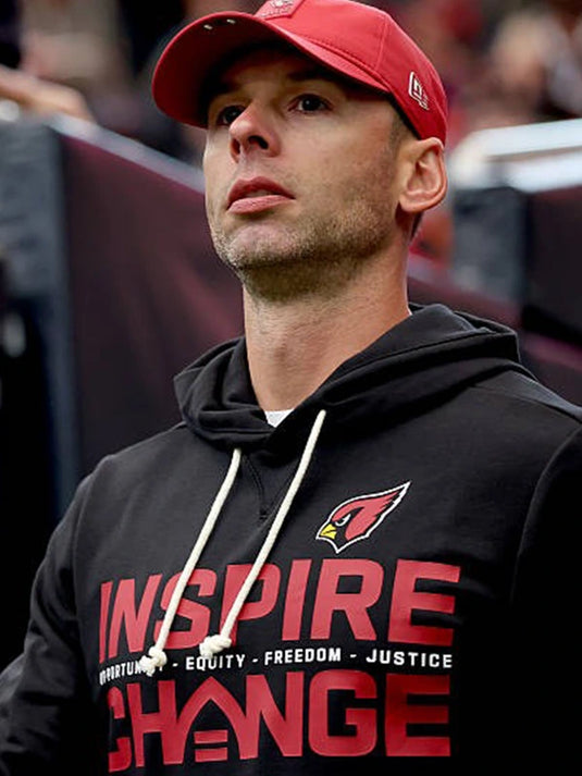 Jonathan Gannon Cardinals 2025 Inspire Change black pullover hoodie by Nike with a clean athletic silhouette