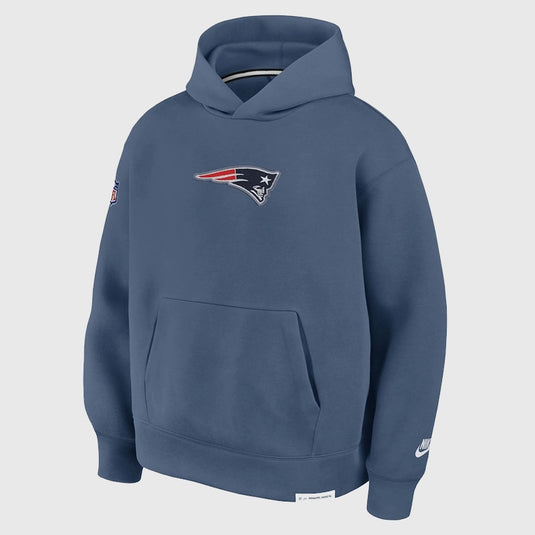 Patriots 2025 Rivalries Hoodie by Nike featuring oversized fit and warm tech fleece fabric.