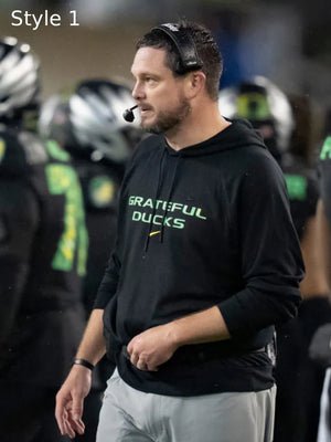 Black Nike hoodie combining Oregon Ducks branding with Grateful Dead artwork.