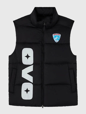 October's Very Own RECREATED 2026 Alpine Bounce black vest designed for winter layering and casual wear