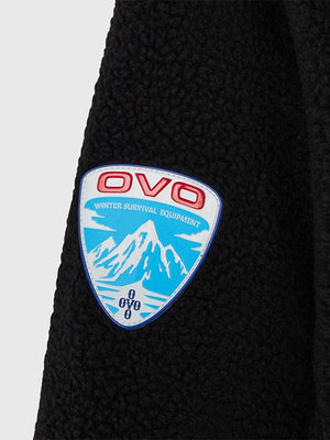 RECREATED OVO Winter Survival 2026 black balaclava sherpa hoodie with cozy streetwear styling