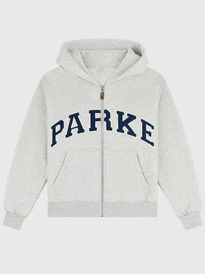 2026 Parke OG Varsity Zip Up Fleece Hoodie featuring soft brushed interior and classic varsity-inspired detailing