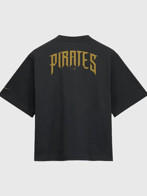 Pittsburgh Pirates Nike 2026 City Connect pocket t-shirt recreated in black with smooth texture and everyday wear appeal
