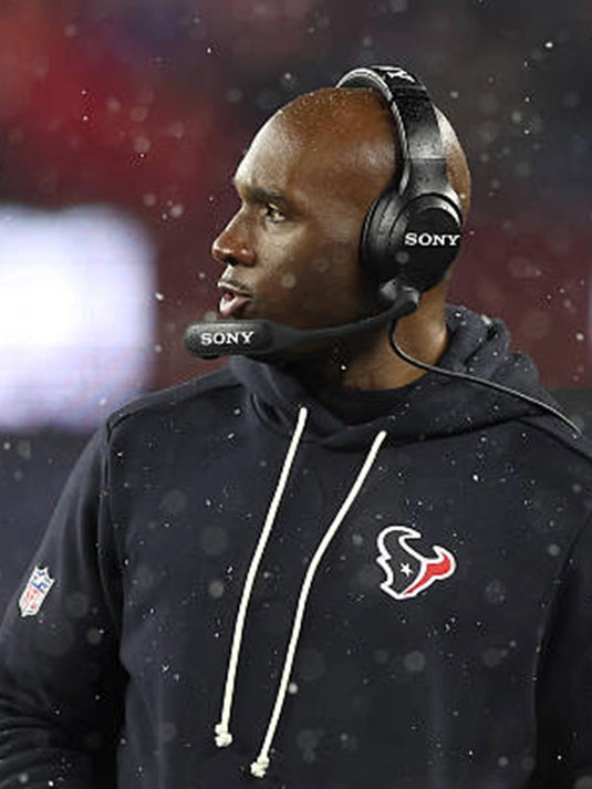 DeMeco Ryans inspired Houston Texans Nike club pullover hoodie in navy with relaxed athletic silhouette