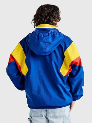2026 Pokémon Kanto Starter Half-Zip Jacket designed in a pullover silhouette with vibrant color-block detailing and smooth finish