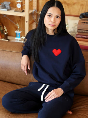Navy Province of Canada crewneck fleece sweatshirt recreated with a unisex fit, offering soft fleece warmth and classic styling.