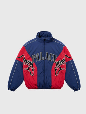 Unisex RECREATED Palace Skateboards 2026 Horses jacket with full zip closure, skater-core aesthetic, and bold outerwear appeal
