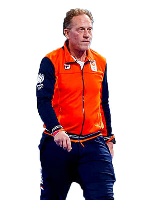 Recreated Milano Cortina 2026 Winter Olympics varsity jacket combining orange body and navy accents for standout team style