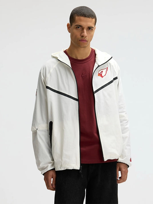 Arizona Cardinals 2025 Nike Rivalries Tech Jacket crafted in cream for a refined yet sporty outerwear look.