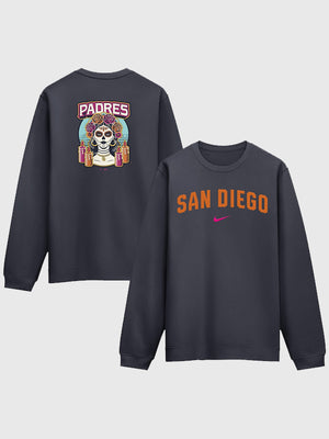 Obsidian San Diego Padres Nike 2026 City Connect sweatshirt recreated with cozy interior and modern athletic styling