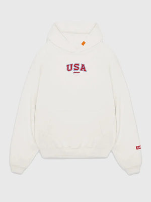 Recreated Free Bird V2 2026 off-white pullover hoodie inspired by Sana Detroit with cozy midweight fleece construction