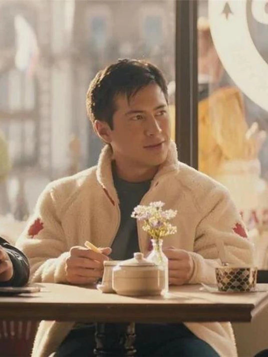 RECREATED Shane Hollander Team Canada sherpa fleece jacket in white from Province of Canada x Heated Rivalry