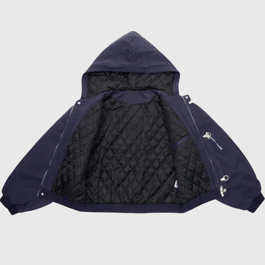 Shinzo Shige 15oz Navy Canvas Clasp Bomber Jacket