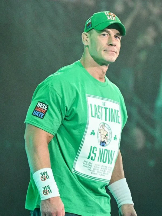 Boston-themed John Cena 2025 Monday Night RAW green T-shirt from Recreation collection with relaxed fit.