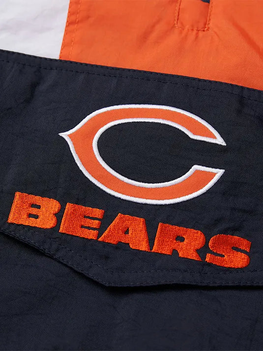 RECREATED Chicago Bears Starter pullover jacket with casual fit and practical streetwear silhouette