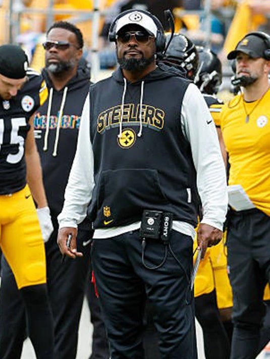 Mike Tomlin Steelers Sideline Sleeveless Hoodie