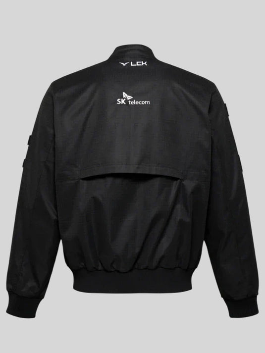 Black T1 2025 Worlds Bomber Jacket recreation crafted with premium materials for esports fans.