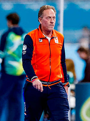 Team Netherlands orange and navy varsity jacket inspired by Coach Rintje Ritsma with striped trims and comfortable interior lining