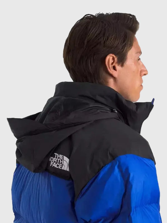 Blue Nuptse 700 puffer jacket recreated from The North Face 1996 Retro design for casual and outdoor wear