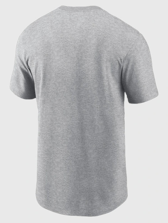 Nike Patriots Super Bowl LX graphic t-shirt in heather grey highlighting the Go Pats Fast As Fast Gets message