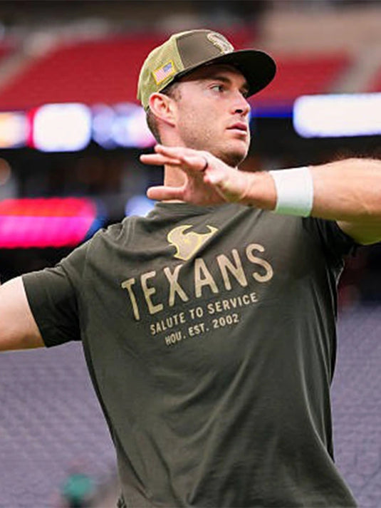 Primary Edge Dri-FIT T-shirt in forest green from Houston Texans 2025 Salute to Service sideline collection.
