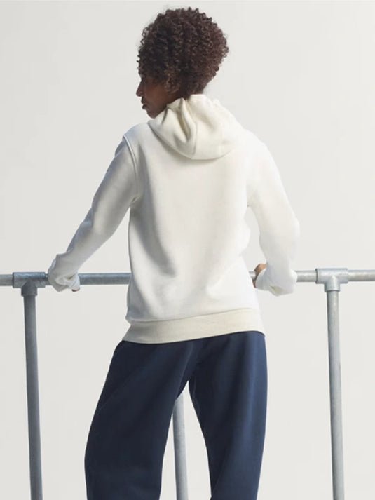 Graphic pullover hoodie in off-white inspired by Adidas Boston Marathon 2026 recreated for casual comfort