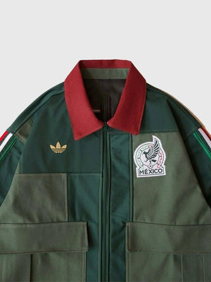 Adidas Mexico Worker 2026 green jacket combining durable cotton fabric and versatile workwear aesthetic