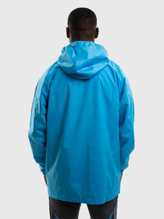 2025/26 Adidas Players Range all-weather jacket in blue inspired by Newcastle United FC’s training wear