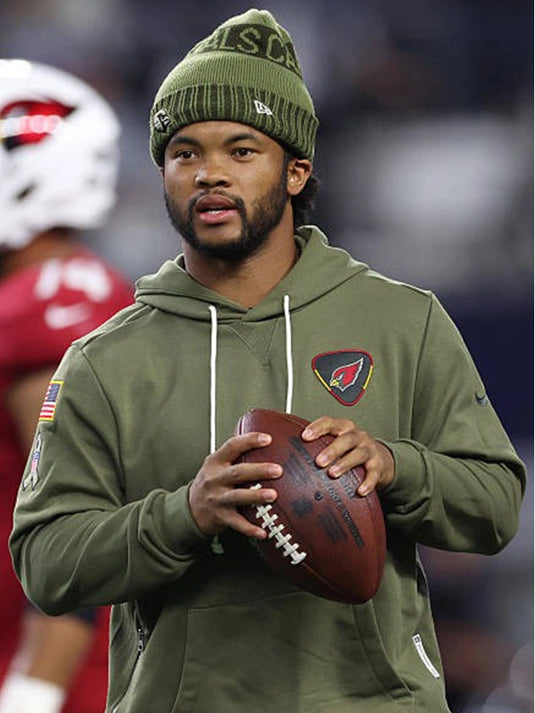 Arizona Cardinals 2025 Olive Green Hoodie made from durable fleece with drawstring hood and ribbed edges.