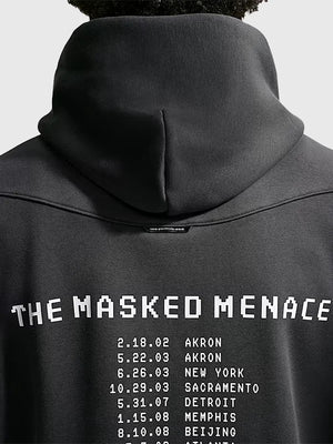 RECREATED LeBron James Masked Menace Nike Black Hoodie crafted with soft interior fleece and modern casual styling