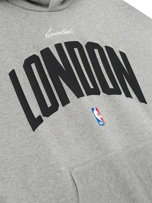 Fear of God x London Game 90s grey hoodie with classic 90s streetwear vibes and soft fleece construction