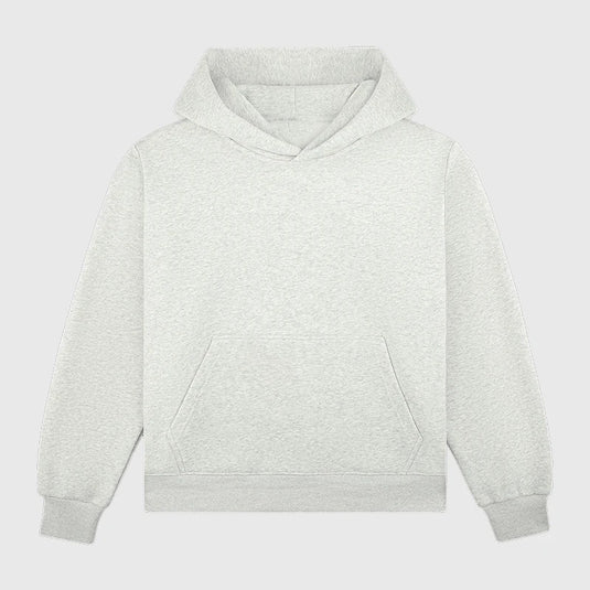 Soft grey fleece hoodie by Recreated featuring the Parke Boston graphic and drawstring hood.