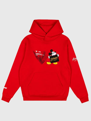 Red Formula 1 x Disney 2026 Chinese Grand Prix fleece hoodie recreated with soft interior and standout event-inspired design