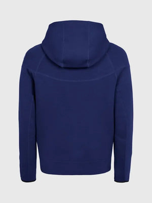 RECREATED Nike Tottenham Spurs FC 2025/26 Navy T90 Tech Fleece Hoodie designed with lightweight warmth and a sleek sporty fit