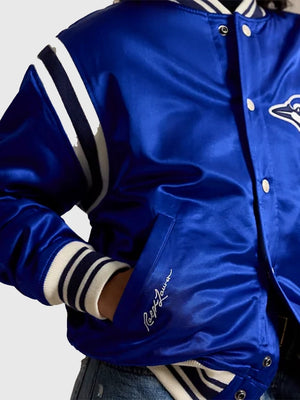 Ralph Lauren Toronto Blue Jays jacket recreated from MLB Collection with modern fit and heritage-inspired look