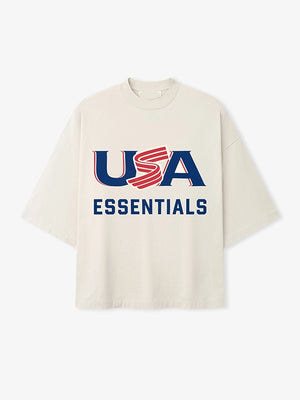 RECREATED Unisex Essentials Fear of God 2026 USA Baseball White Merch T-Shirt designed with lightweight comfort and modern sporty styling