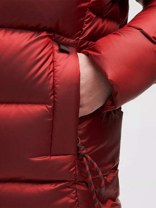 Winter-ready RECREATED lululemon Team Canada hooded puffer jacket in red blending Olympic-inspired style with modern insulation