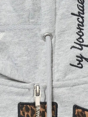 Kat by Yoonchae 2026 Gap x Katseye grey cropped full-zip fleece hoodie RECREATED in a simple and sharp silhouette