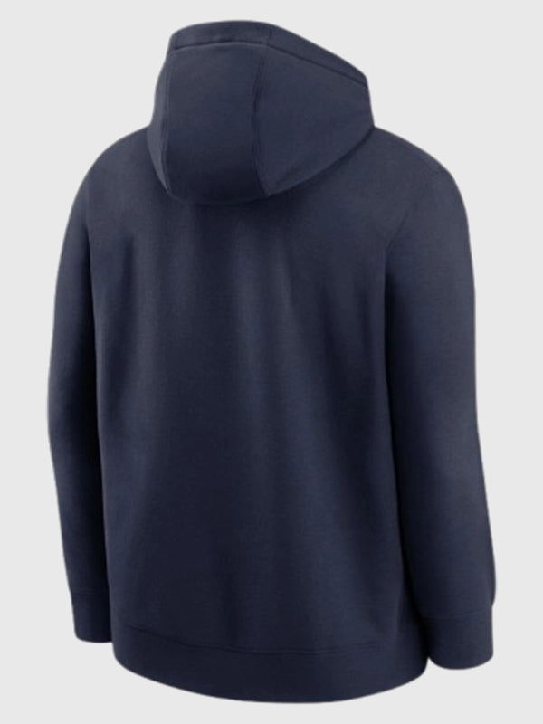 RECREATED New England Patriots 2025 AFC Champions navy hoodie designed with Glory Shield branding