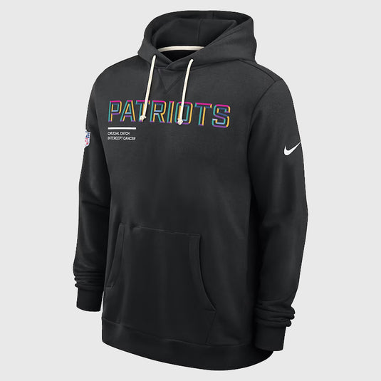 New England Patriots 2025 Black Crucial Catch Hoodie