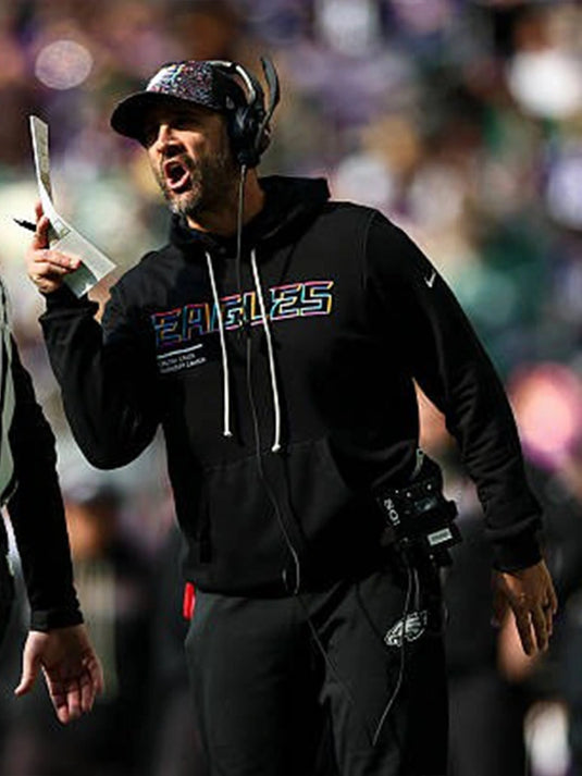 Philadelphia Eagles Nick Sirianni 2025 Crucial Catch Hoodie