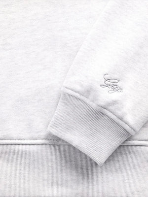 Gap x Summer Fridays oversized grey logo hoodie recreation designed for comfort with a plush fleece finish