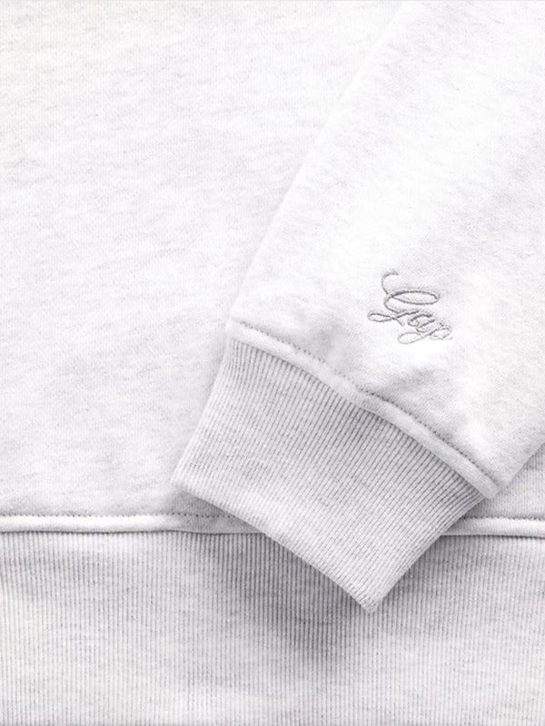 Gap x Summer Fridays oversized grey logo hoodie recreation designed for comfort with a plush fleece finish