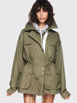 Gap x Victoria Beckham Parka Jacket featuring structured silhouette, practical design elements, and minimal branding