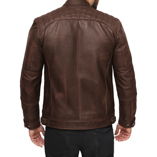 Joseph Cafe Racer Dark Brown Leather Jacket