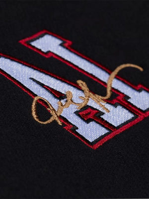 Mitchell & Ness Philadelphia 76ers Allen Iverson black fleece pullover hoodie Playmaker edition with soft lining, RECREATED