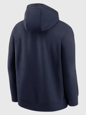 Recreated Nike Patriots AFC Champions 2025 Team Nation pullover hoodie in navy for everyday fan wear