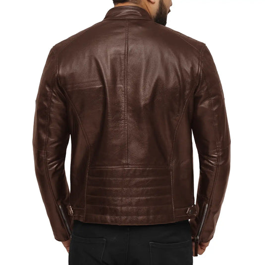 Abraham Dark Brown Leather Jacket