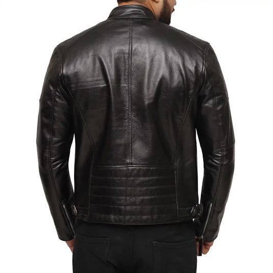 Abraham Black Leather Jacket