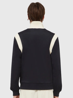Recreation unisex Adidas x Wales Bonner 2025 black track jacket featuring signature retro-sporty detailing.